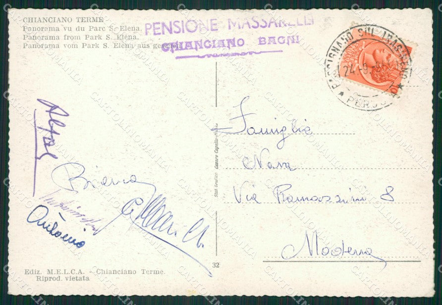 Siena Chianciano Terme FG cartolina ZK1467 – retro