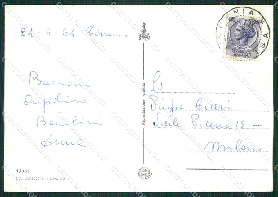 Pisa Tirrenia Auto Foto FG cartolina ZK1479 – retro