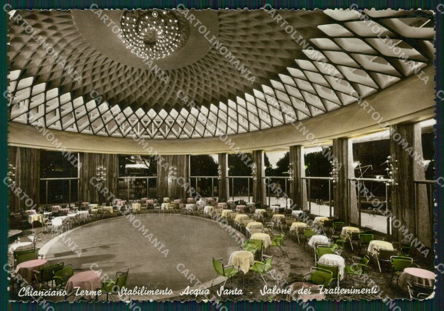 Siena Chianciano Terme Stabilimento Acqua Santa Foto FG cartolina ZK1496 – fronte