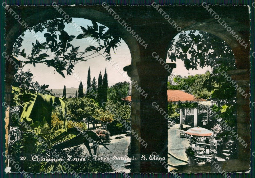 Siena Chianciano Terme Sorgente Sant'Elena PIEGHE Foto FG cartolina ZK1502 – fronte