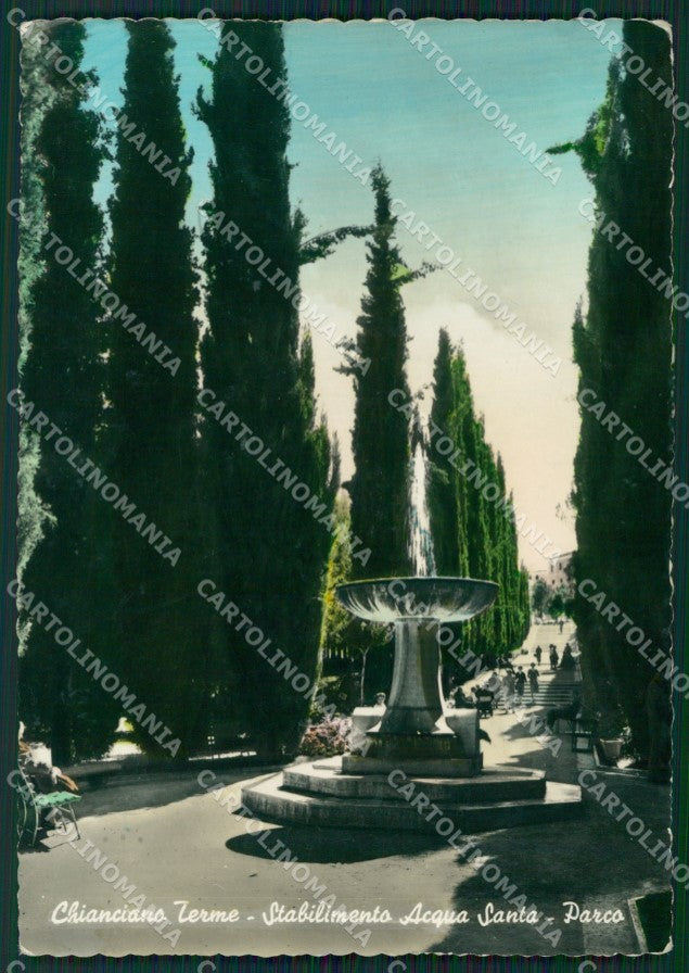 Siena Chianciano Terme Stabilimento Acqua Santa Foto FG cartolina ZK1503 – fronte