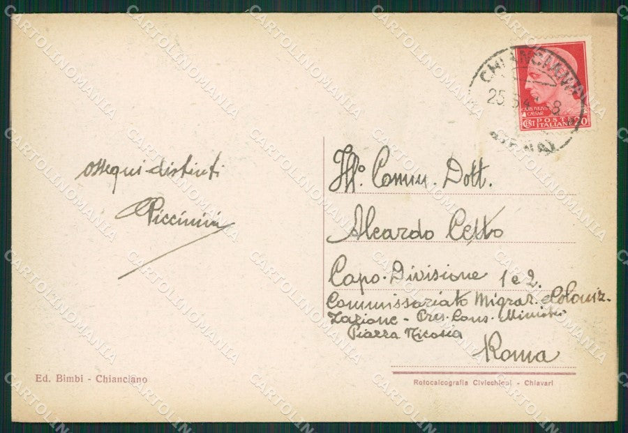 Siena Chianciano Bagni FG cartolina ZK1514 – retro