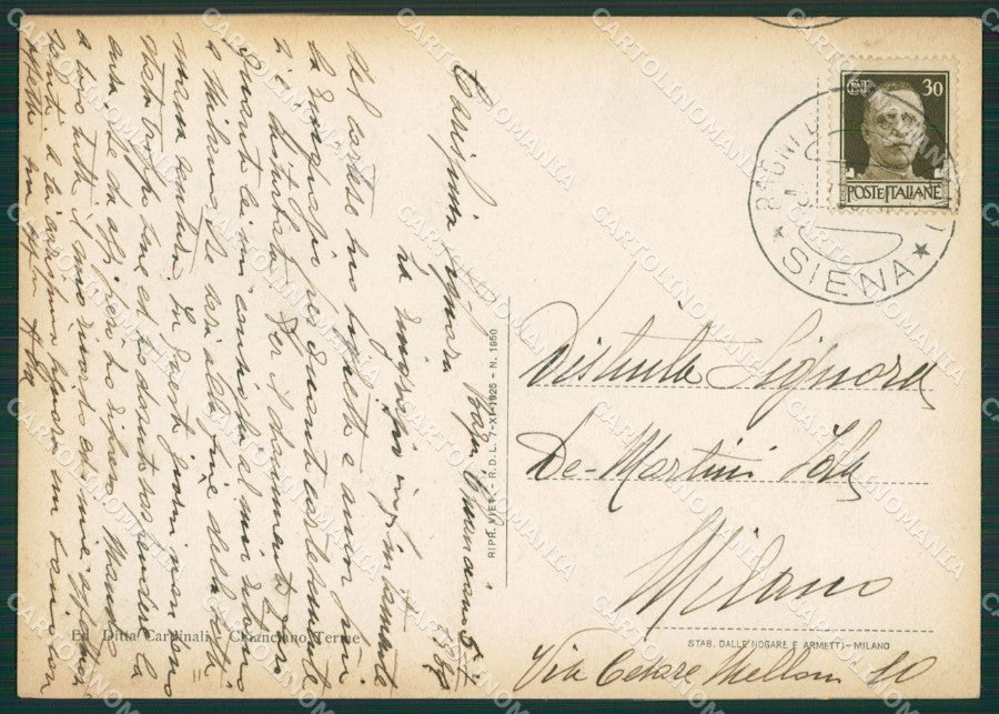 Siena Chianciano Terme Sorgente Sant'Elena FG cartolina ZK1532 – retro