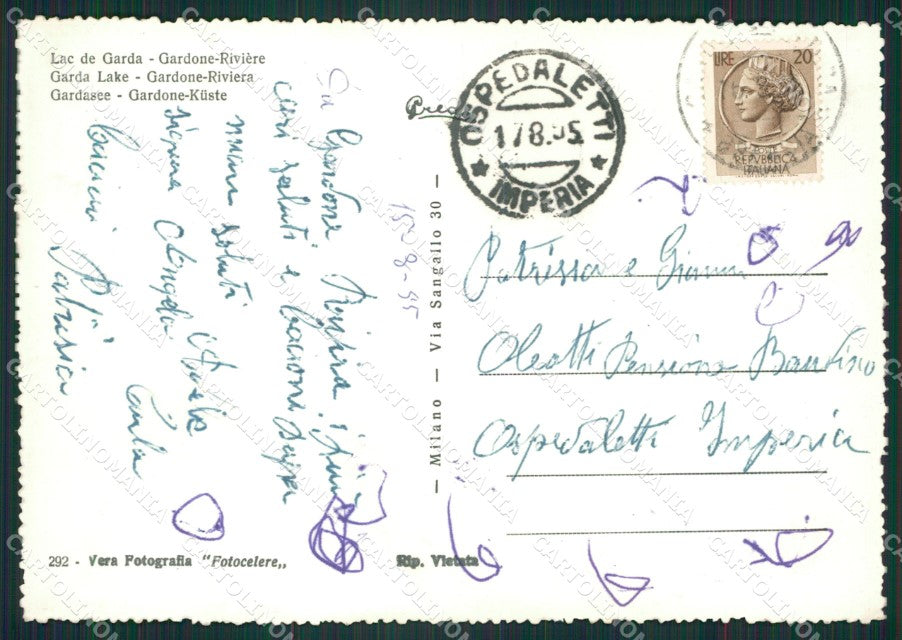 Brescia Gardone Barca Foto FG cartolina ZK1598 – retro