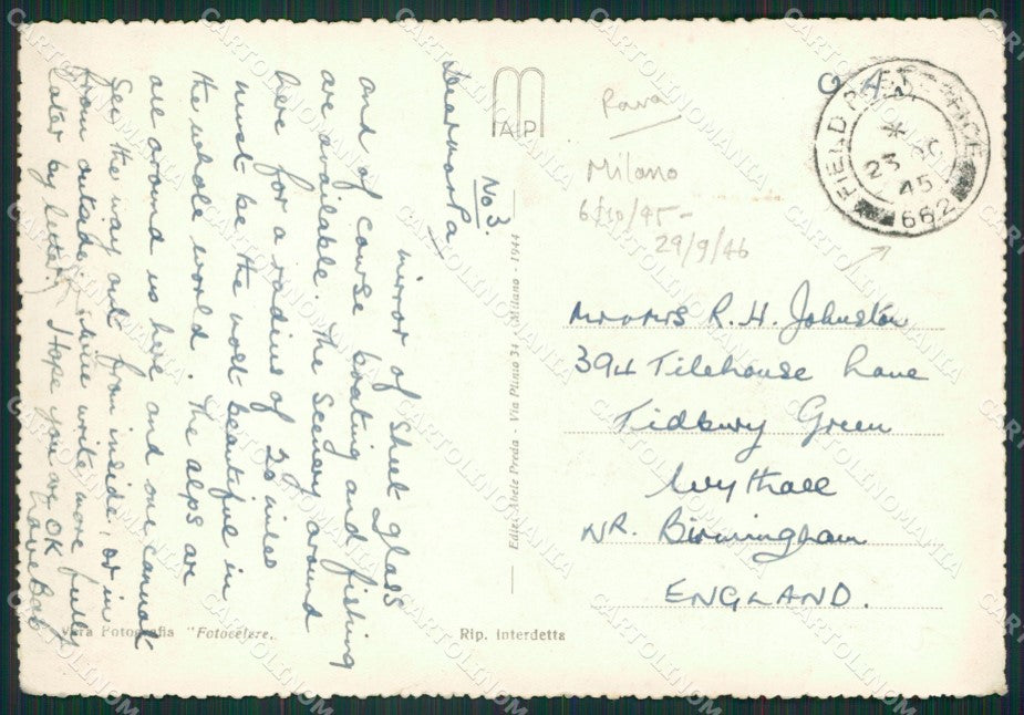 Lecco Città Foto FG cartolina ZK1610 – retro