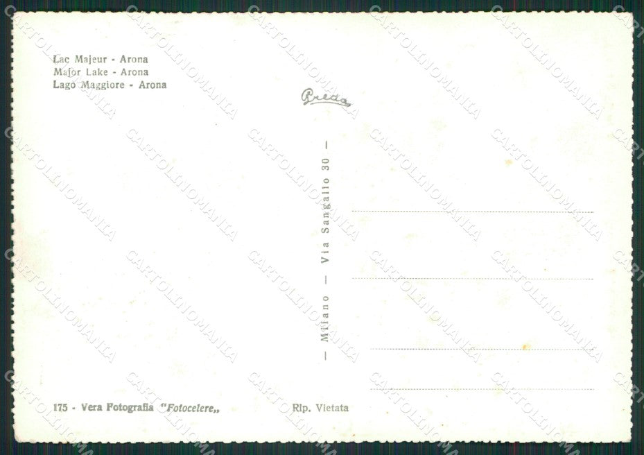 Novara Arona Barca Foto FG cartolina ZK1618 – retro