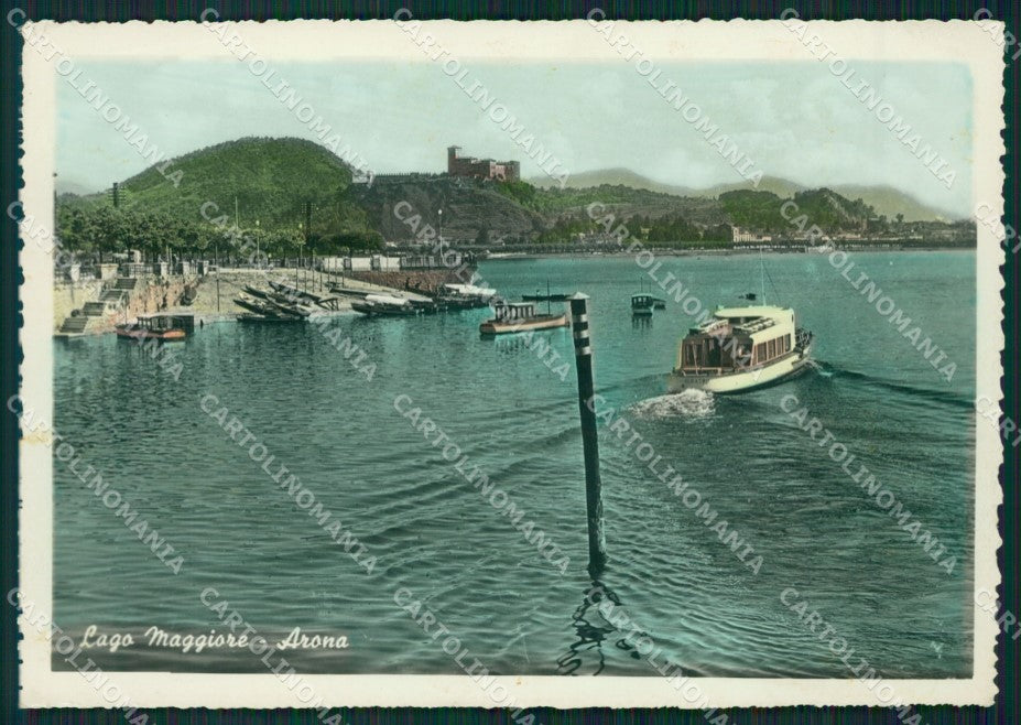 Novara Arona Battello Foto FG cartolina ZK1619 – fronte