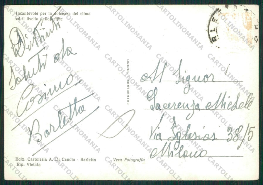 Bari Barletta PIEGHINA Foto FG cartolina ZK1630 – retro