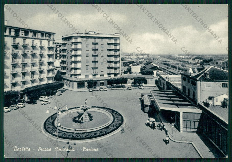 Bari Barletta Stazione PIEGHINA Foto FG cartolina ZK1631 – fronte