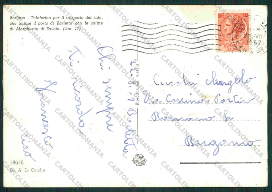 Bari Barletta Barche Foto FG cartolina ZK1632 – retro