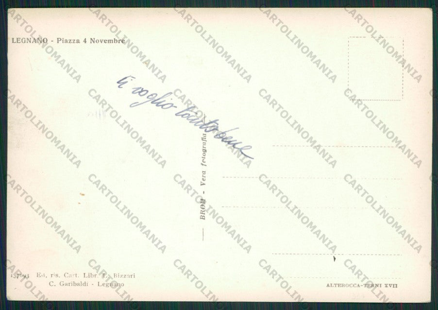 Milano Legnano Auto Foto FG cartolina ZK1635 – retro
