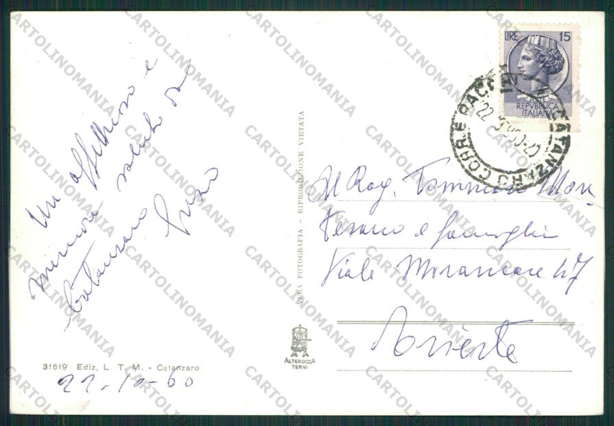 Catanzaro Città Foto FG cartolina ZK1645 – retro