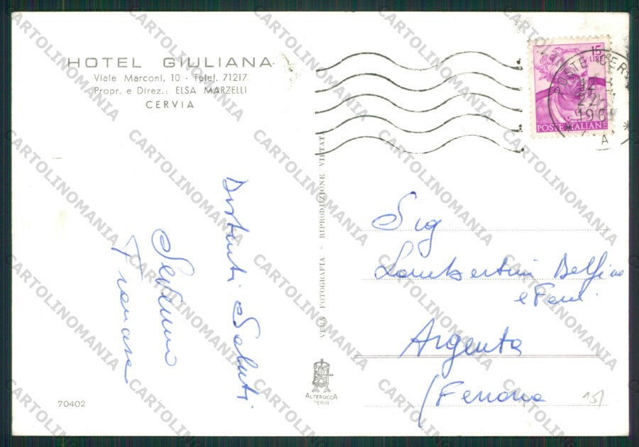 Ravenna Cervia Foto FG cartolina ZK1647 – retro