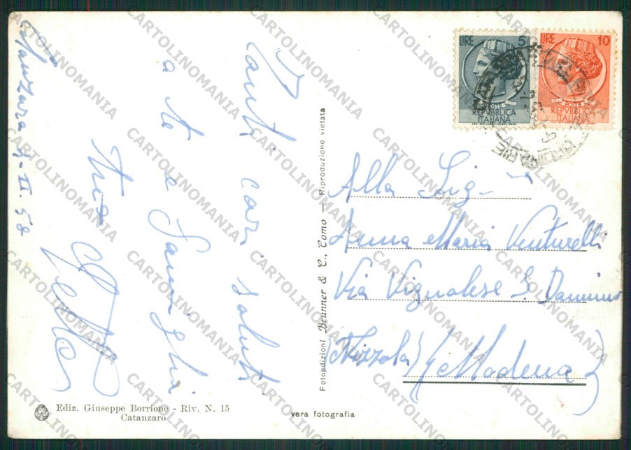 Catanzaro Città Foto FG cartolina ZK1688 – retro