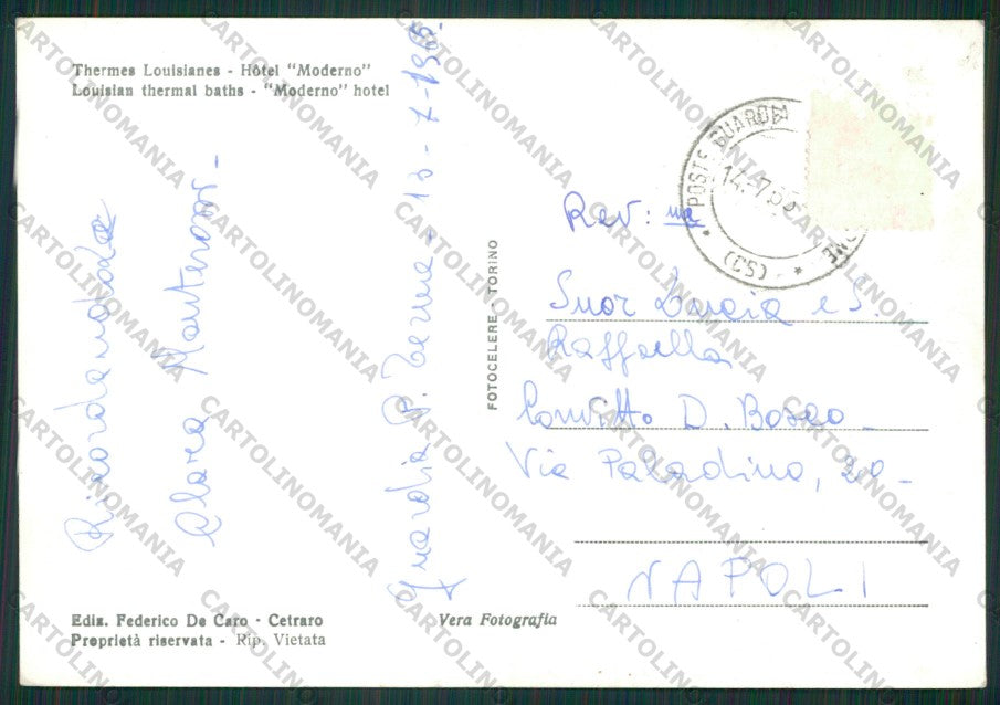 Cosenza Guardia Piemontese Terme Luigiane Foto FG cartolina ZK1695 – retro