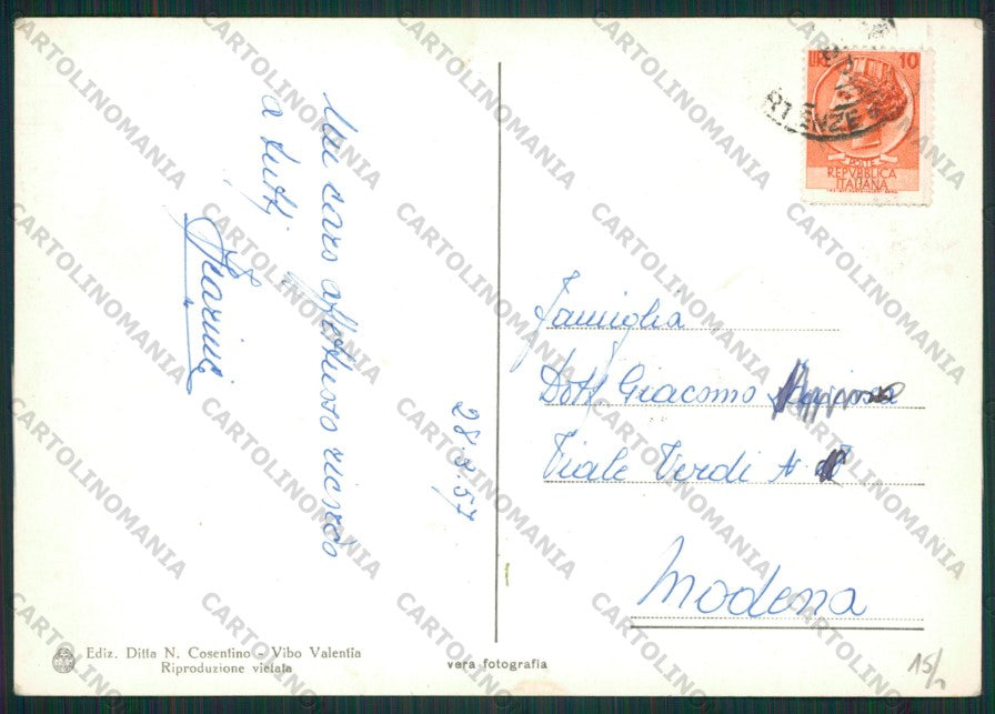 Vibo Velentia Città Convitto Filangeri Foto FG cartolina ZK1699 – retro