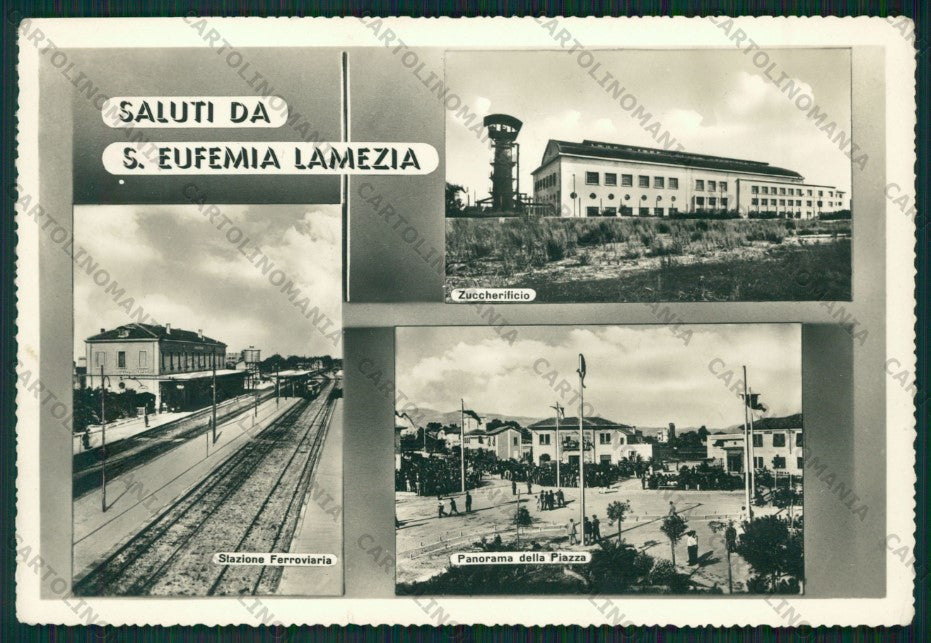 Catanzaro Santa Eufemia Lamezia Zuccherificio Stazione Foto FG cartolina ZK1701 – fronte