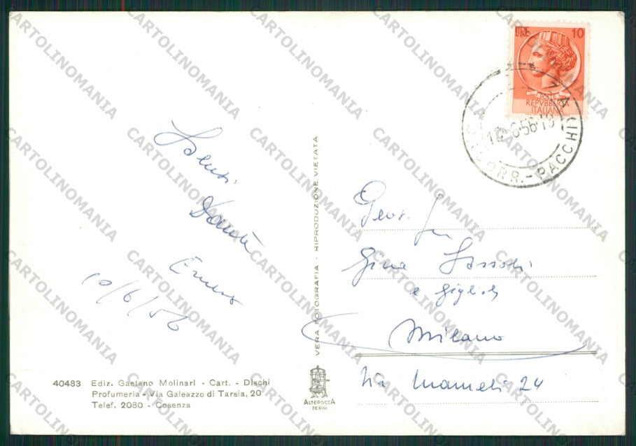 Cosenza Città PIEGHINE Auto Foto FG cartolina ZK1707 – retro