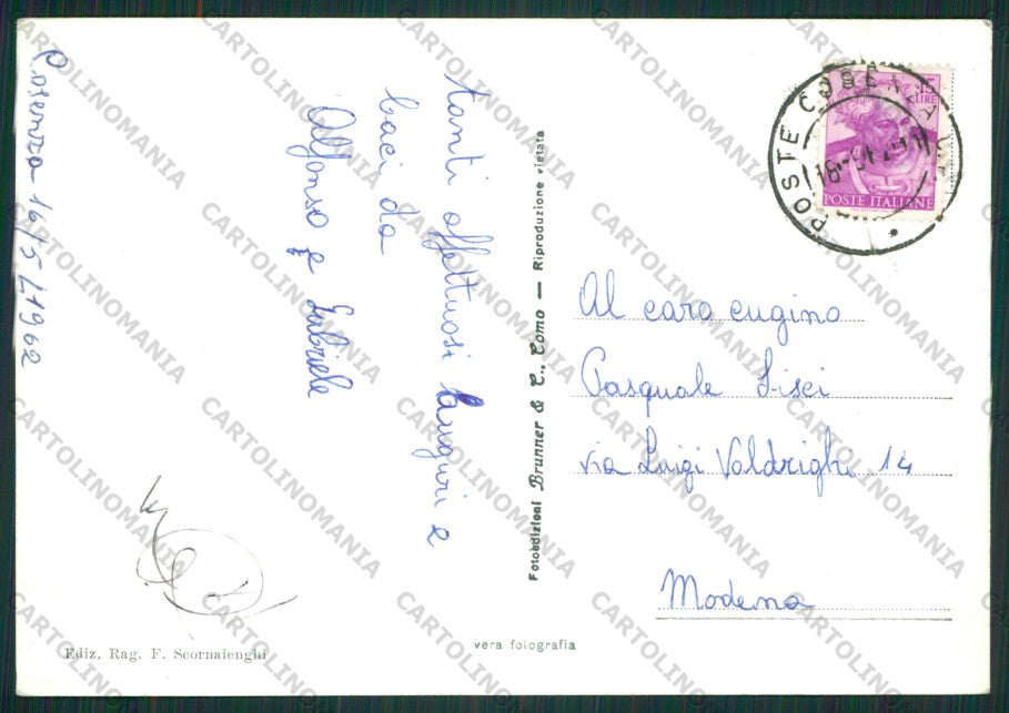 Cosenza Città Palazzo Comunale Foto FG cartolina ZK1709 – retro