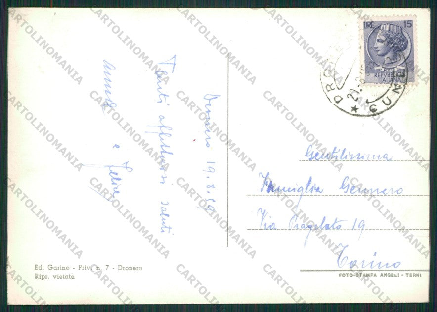 Cuneo Dronero Foto FG cartolina ZK1721 – retro