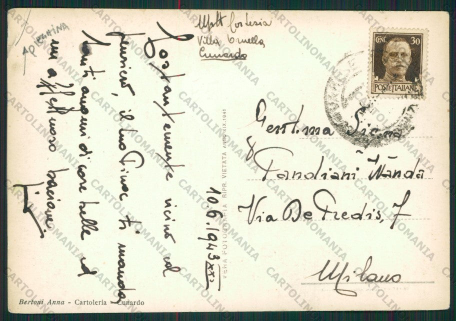 Varese Cunardo PIEHINA Foto FG cartolina ZK1768 – retro
