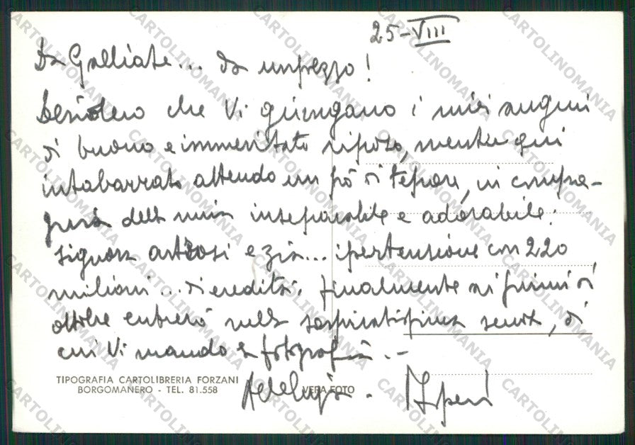 Novara Galliate Asilo Foto FG cartolina ZK1773 – retro