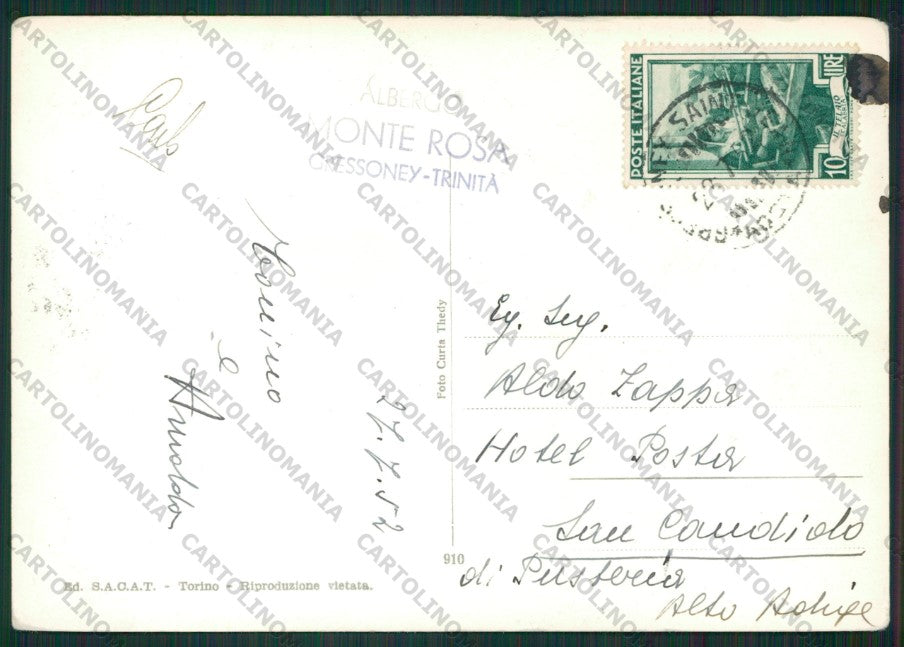 Aosta Gressoney Saint Jean Foto FG cartolina ZK1791 – retro