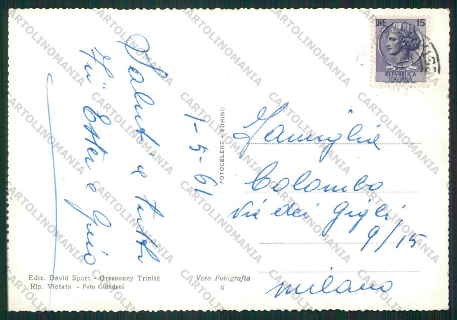 Aosta Gressoney Monte Rosa Foto FG cartolina ZK1792 – retro