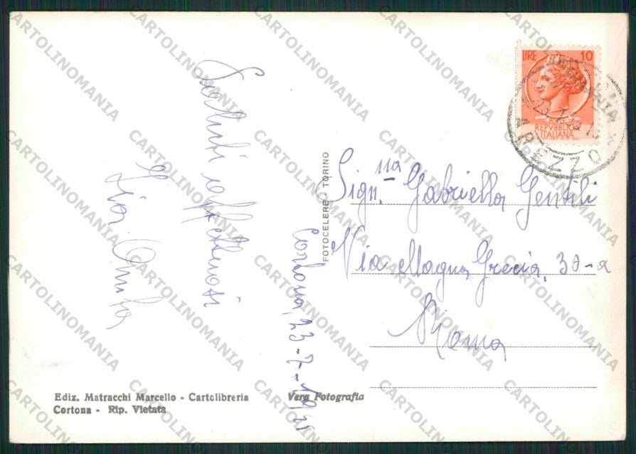 Arezzo Cortona Foto FG cartolina ZK1795 – retro