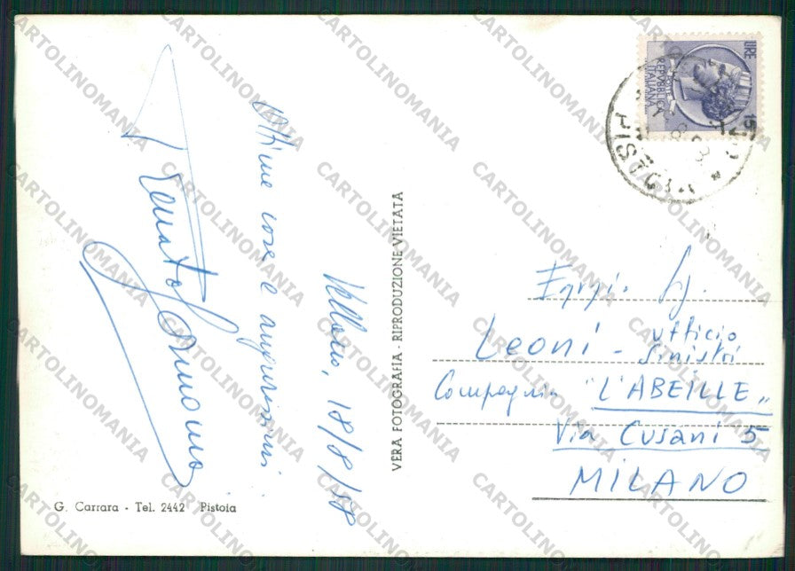 Pistoia Pescia Vellano Foto FG cartolina ZK1801 – retro