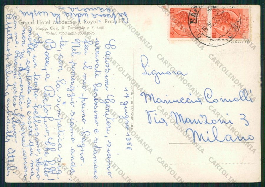 Genova Rapallo Auto Foto FG cartolina ZK1822 – retro
