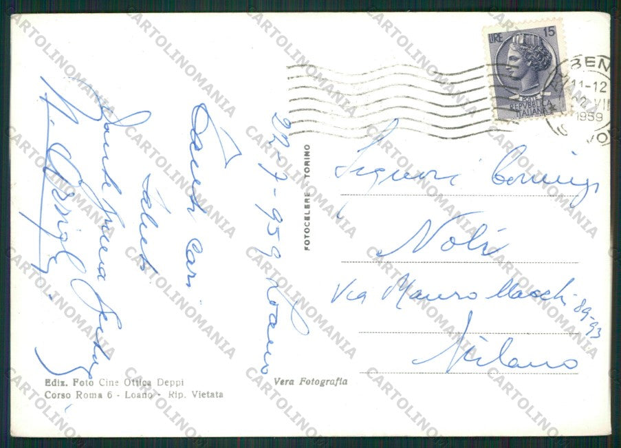 Savona Loano Foto FG cartolina ZK1825 – retro