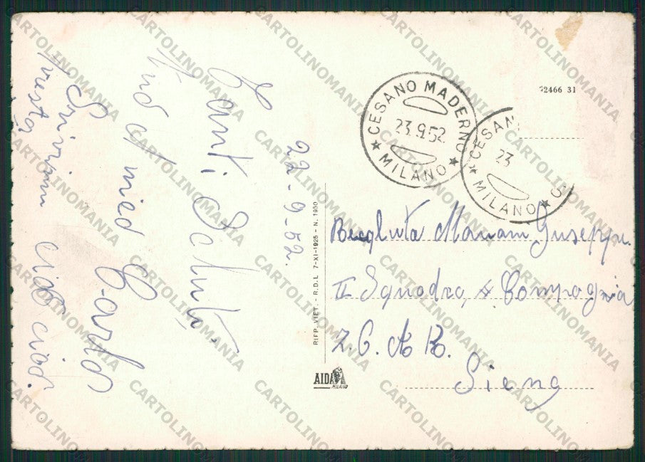 Milano Monza Seregno Foto FG cartolina ZK1842 – retro