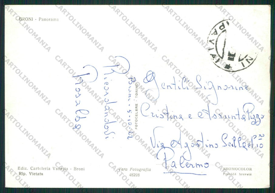 Pavia Broni Foto FG cartolina ZK1853 – retro