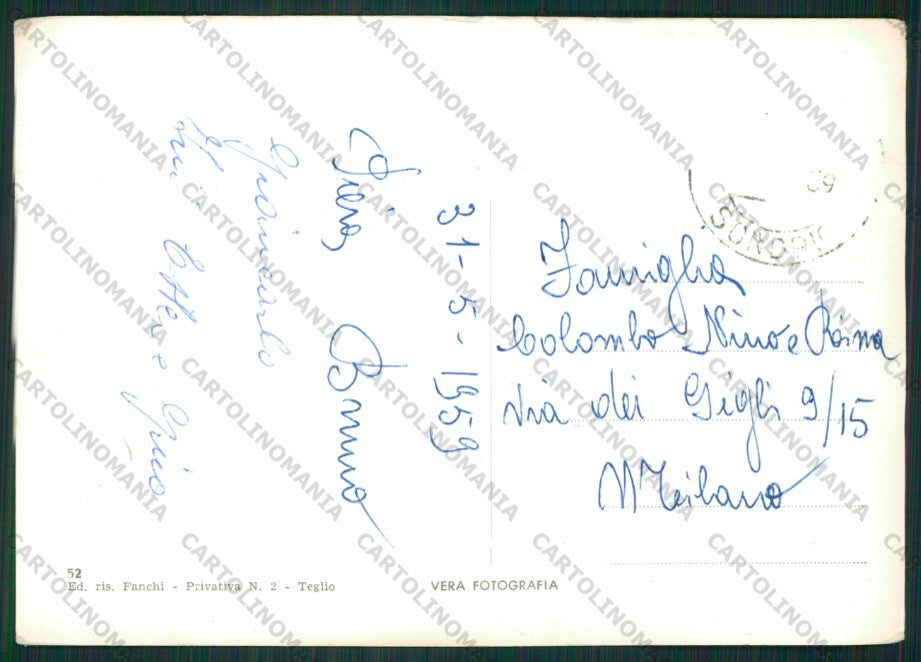 Sondrio Teglio Foto FG cartolina ZK1858 – retro