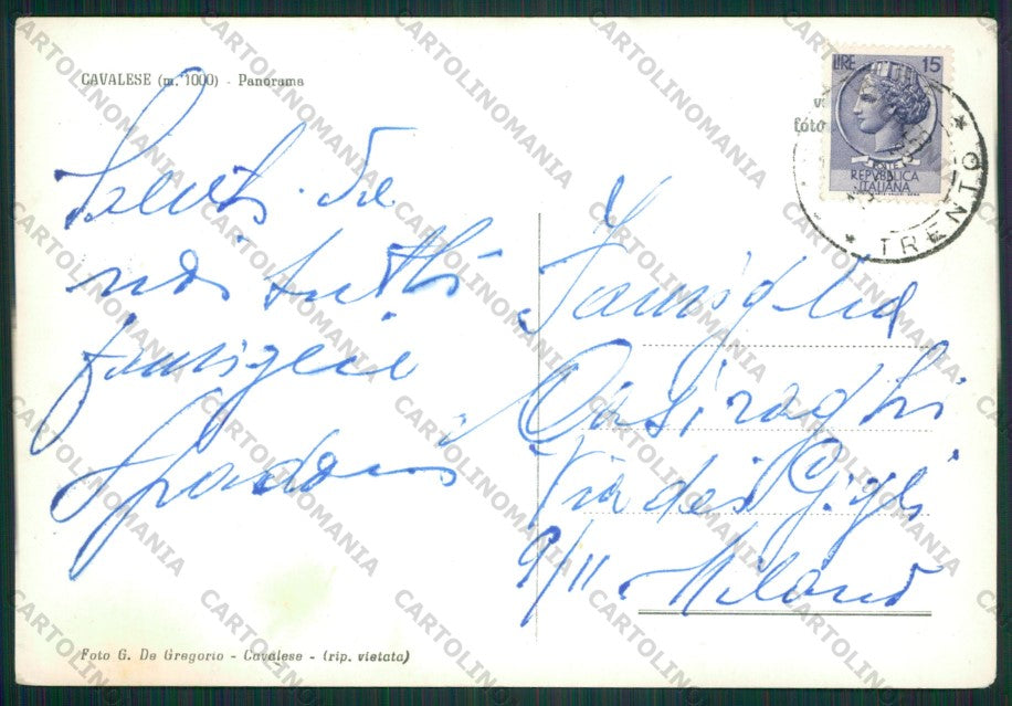 Trento Cavalese Foto FG cartolina ZK1872 – retro