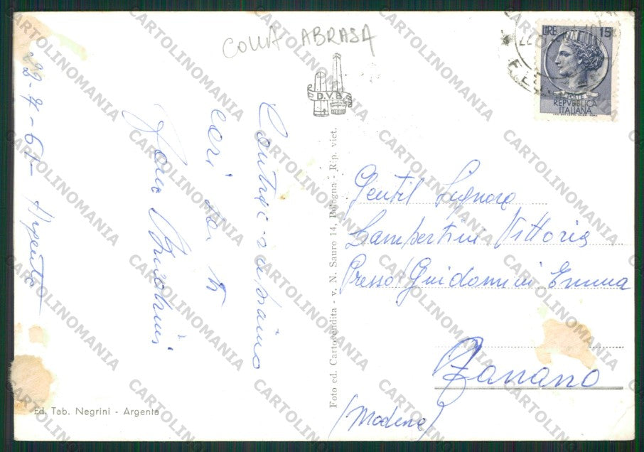 Ferrara Argenta COLLA ABRASA Foto FG cartolina ZK1886 – retro