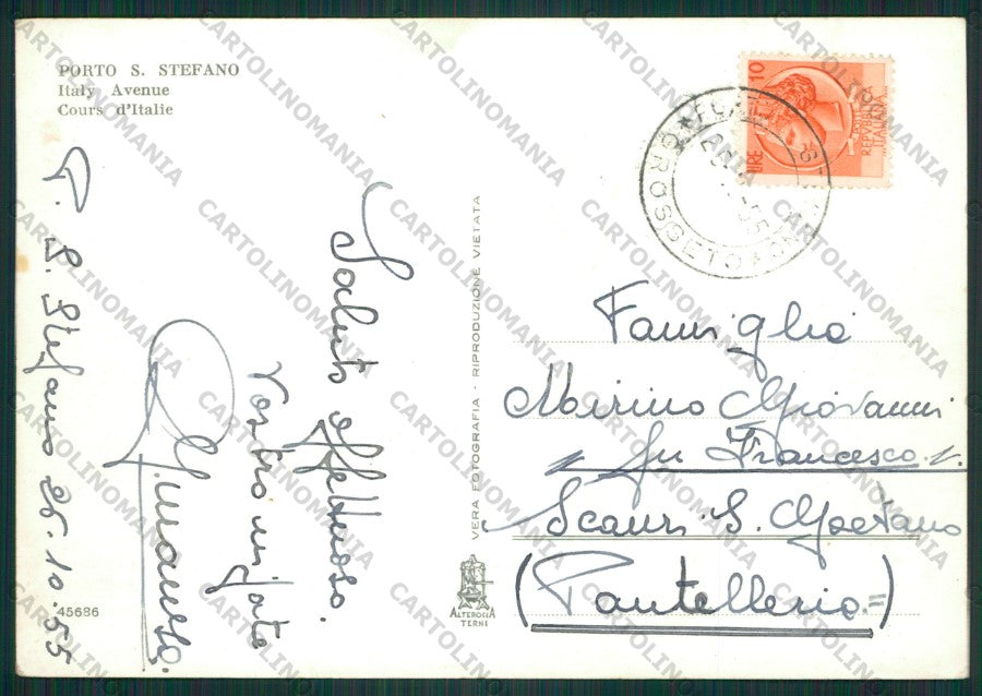 Grosseto Monte Argentario Porto Santo Sefano Foto FG cartolina ZK1903 – retro