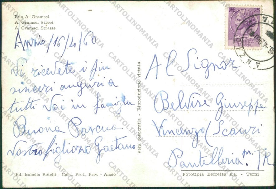 Roma Anzio Auto Foto FG cartolina ZK1915 – retro