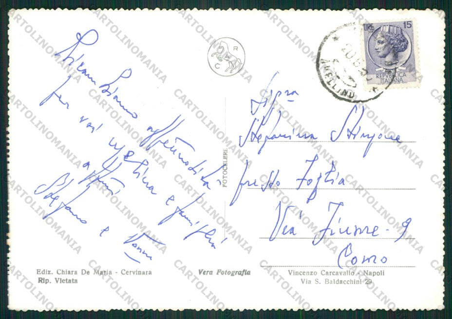Avellino Cervinara Foto FG cartolina ZK1938 – retro