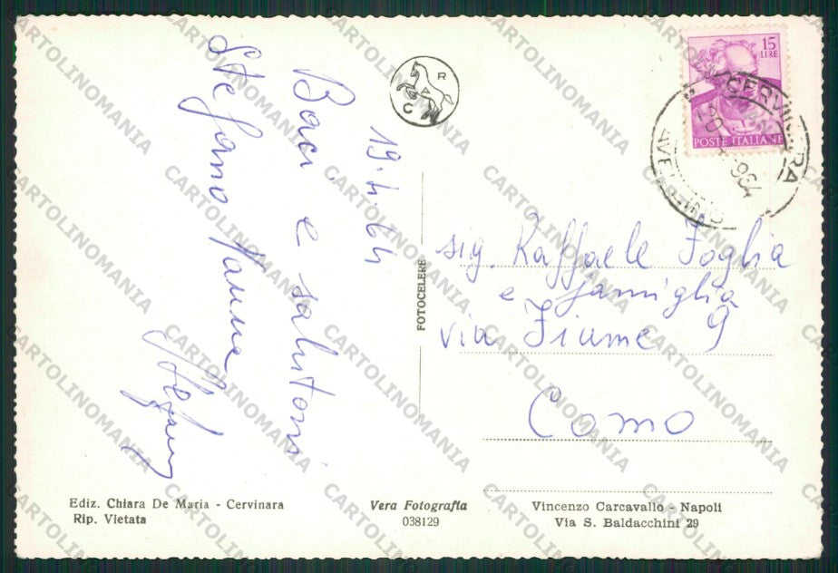 Avellino Cervinara Foto FG cartolina ZK1939 – retro