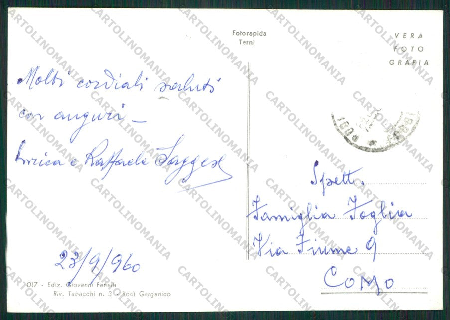 Foggia Rodi Garganico Foto FG cartolina ZK1944 – retro