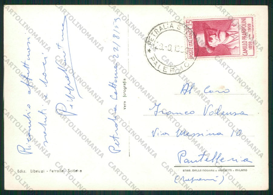Palermo Petralia Sottana Auto Duomo Foto FG cartolina ZK1965 – retro