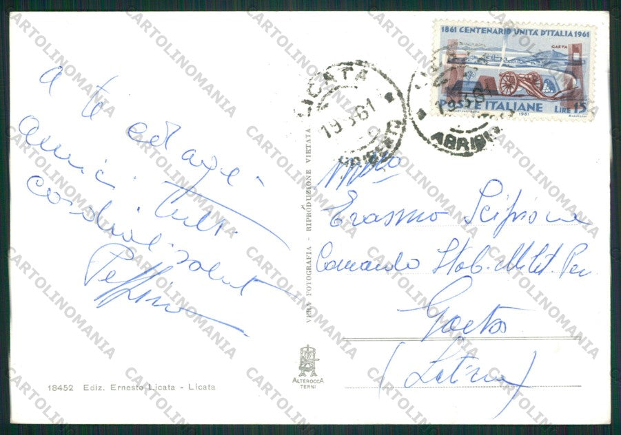 Agrigento Licata Foto FG cartolina ZK1971 – retro