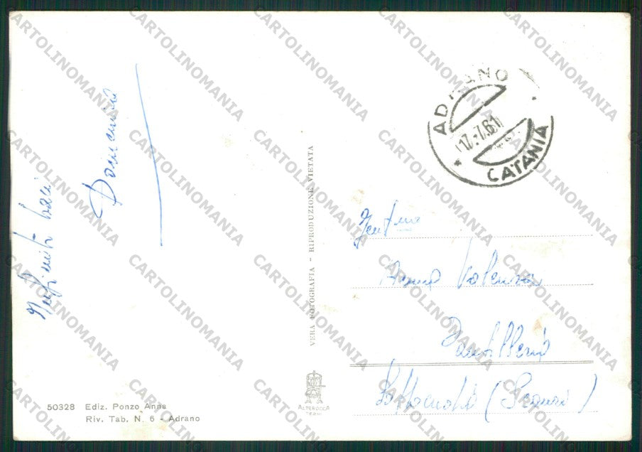 Catania Adrano Corriera Foto FG cartolina ZK1979 – retro