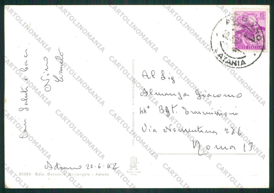 Catania Adrano Foto FG cartolina ZK1984 – retro