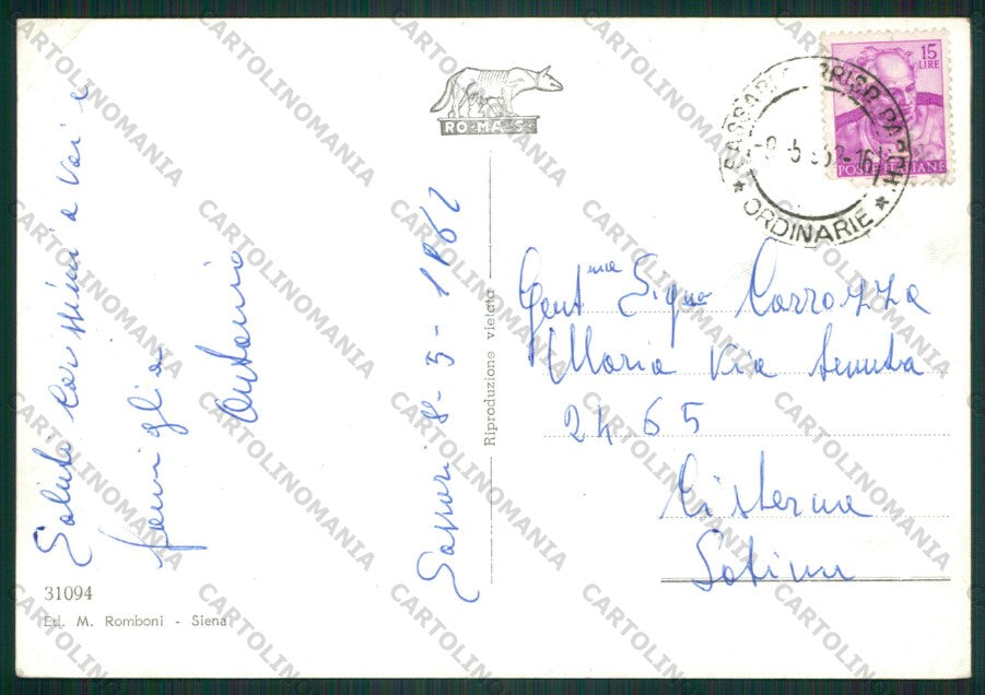 Sassari Città Foto FG cartolina ZK2008 – retro