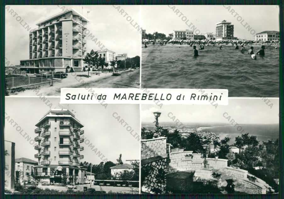Rimini Marebello di Saluti da Foto FG cartolina ZK2020 – fronte