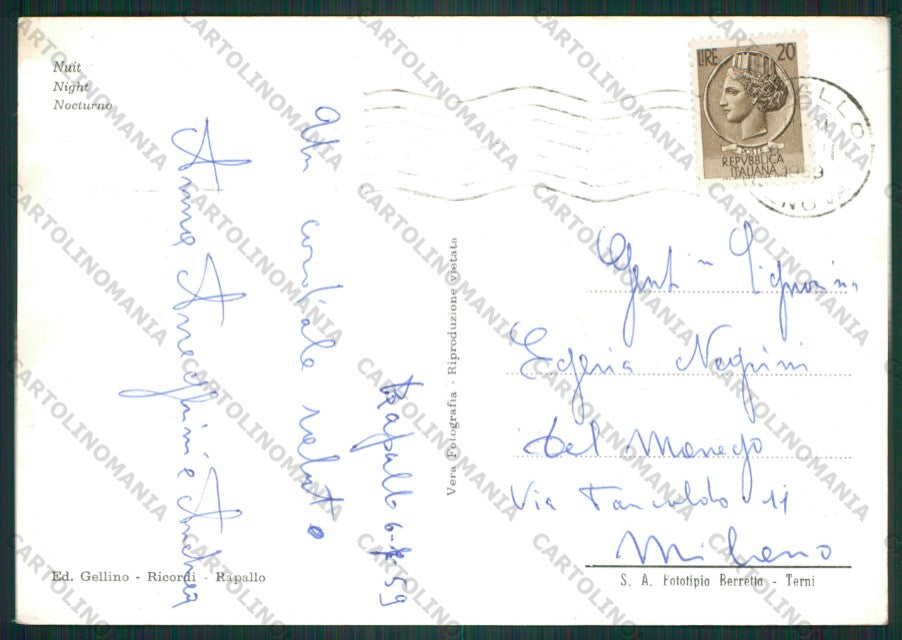 Genova Rapallo Foto FG cartolina ZK2024 – retro