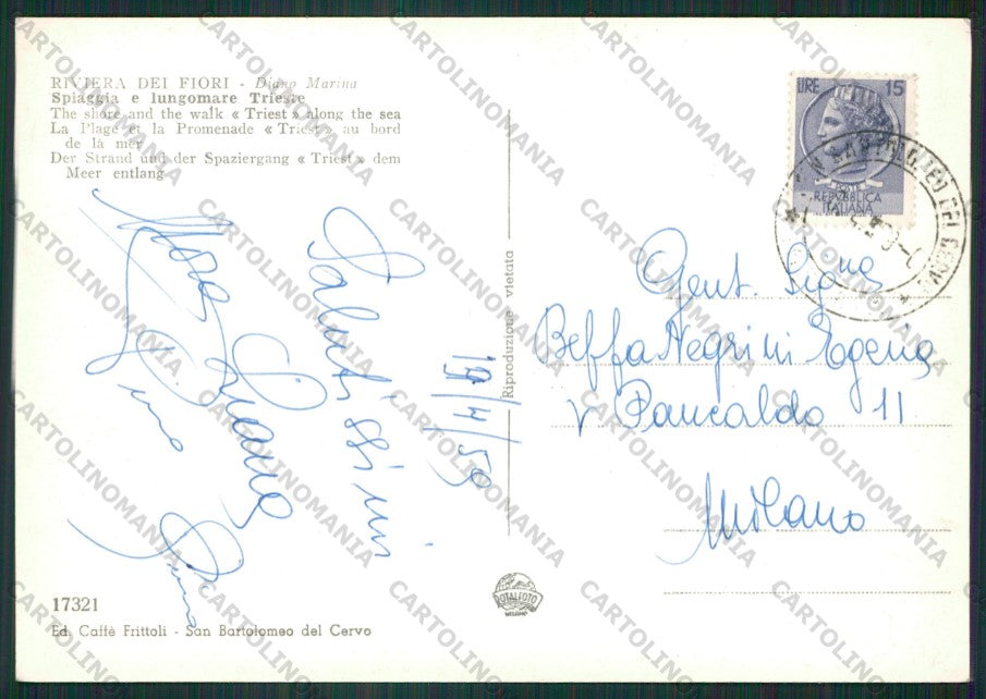 Imperia Diano Marina Foto FG cartolina ZK2025 – retro